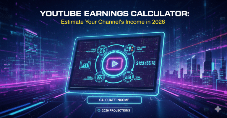 YouTube Earnings Calculator: Estimate Your Channel’s Income in 2026